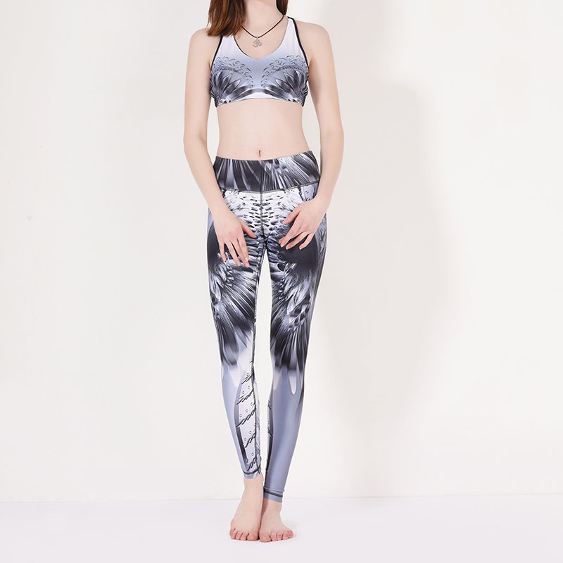INGOR Patterned sports leggings custom women yoga pants print Y1912P03 Leggings image10