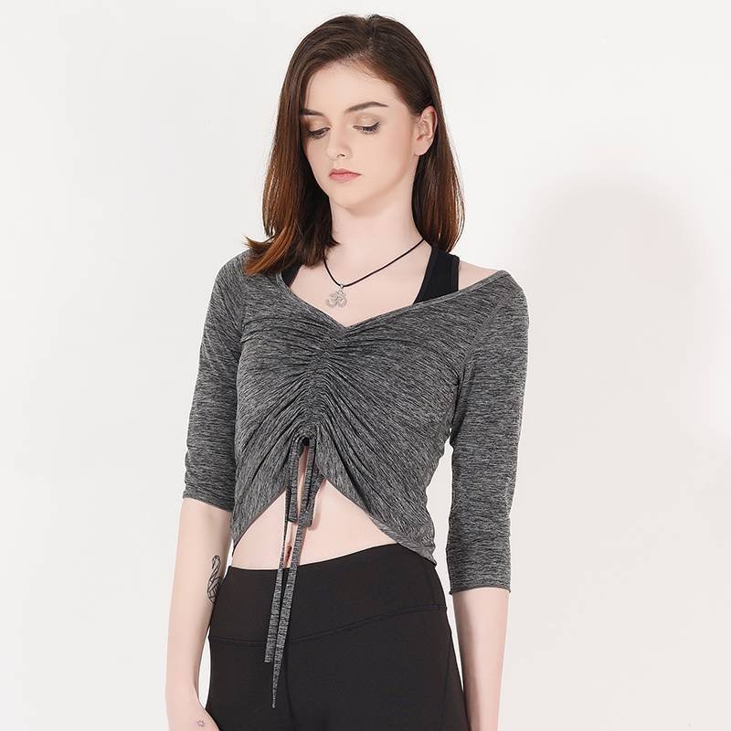 INGOR Custom long sleeve yoga shirts with drawstring Y1913T02 Sweatshirt image4
